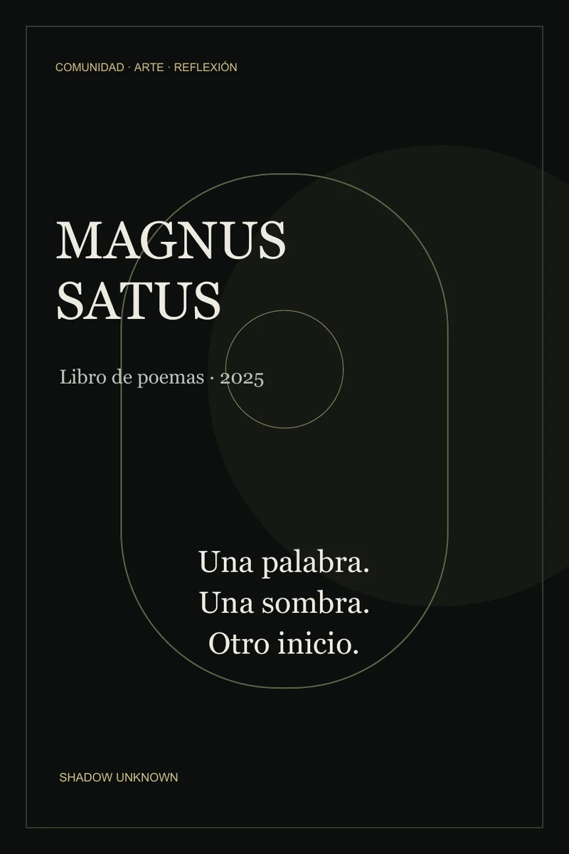 Portada de Magnus Satus, libro de poemas