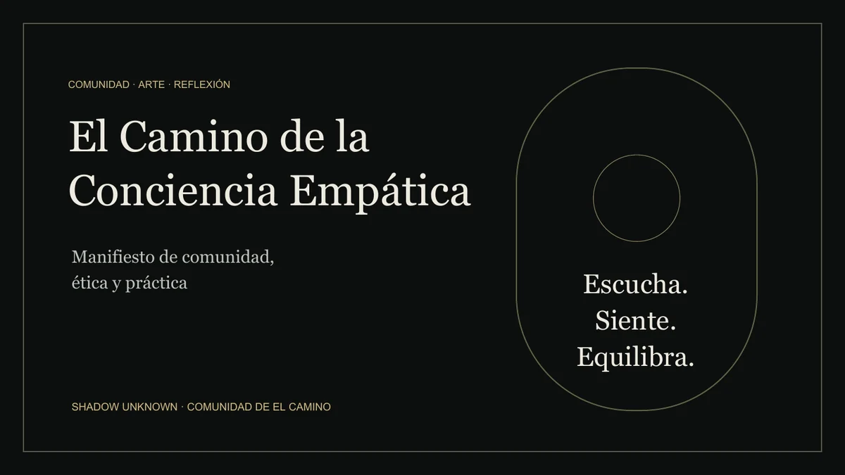 Portada del Manifiesto de El Camino de la Conciencia Empática